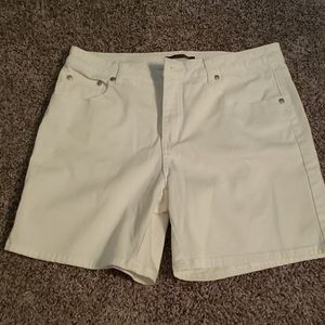 White cotton shorts